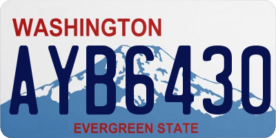 WA license plate AYB6430