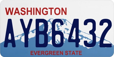 WA license plate AYB6432