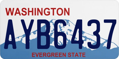 WA license plate AYB6437