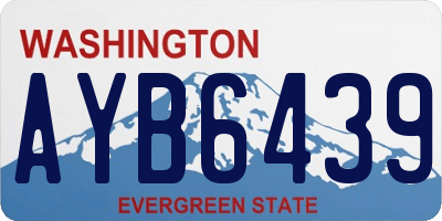 WA license plate AYB6439
