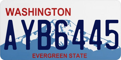 WA license plate AYB6445