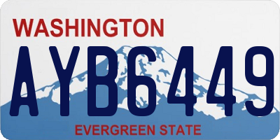 WA license plate AYB6449