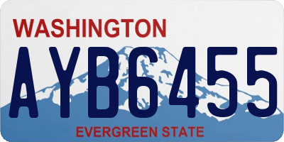 WA license plate AYB6455