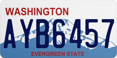WA license plate AYB6457