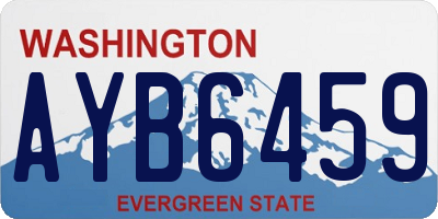WA license plate AYB6459