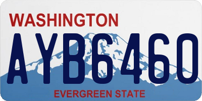 WA license plate AYB6460