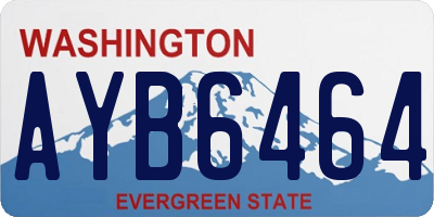 WA license plate AYB6464