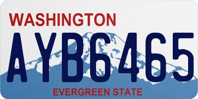 WA license plate AYB6465