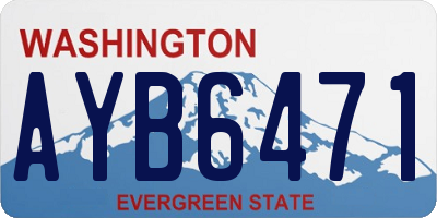 WA license plate AYB6471