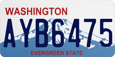 WA license plate AYB6475