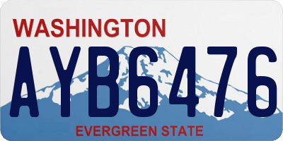 WA license plate AYB6476