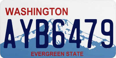 WA license plate AYB6479