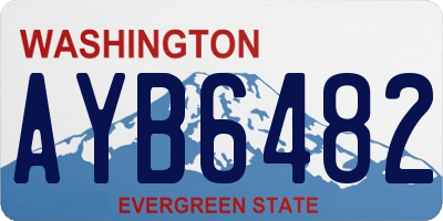 WA license plate AYB6482
