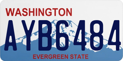WA license plate AYB6484