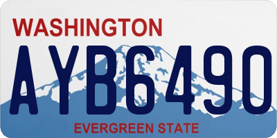 WA license plate AYB6490