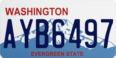 WA license plate AYB6497
