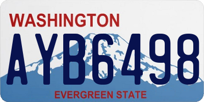 WA license plate AYB6498