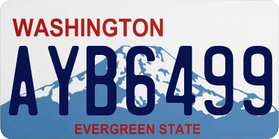 WA license plate AYB6499
