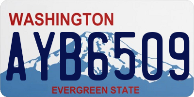 WA license plate AYB6509