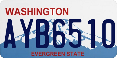 WA license plate AYB6510