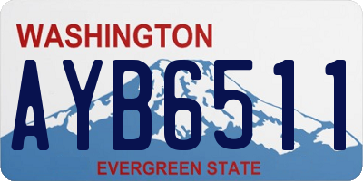 WA license plate AYB6511