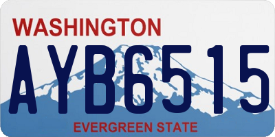 WA license plate AYB6515