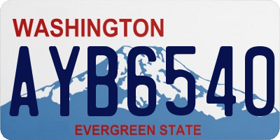 WA license plate AYB6540