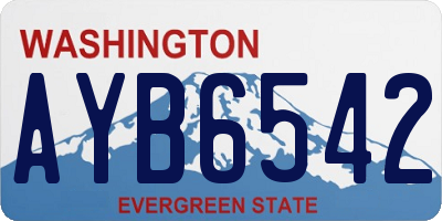 WA license plate AYB6542