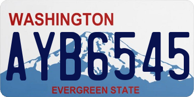 WA license plate AYB6545