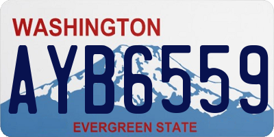WA license plate AYB6559