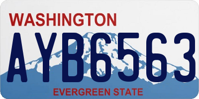 WA license plate AYB6563