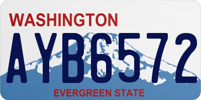 WA license plate AYB6572