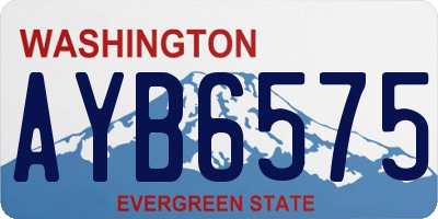 WA license plate AYB6575