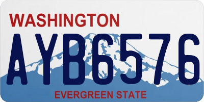 WA license plate AYB6576