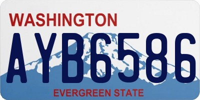 WA license plate AYB6586