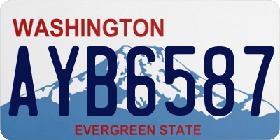 WA license plate AYB6587