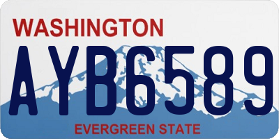 WA license plate AYB6589