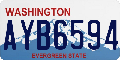 WA license plate AYB6594