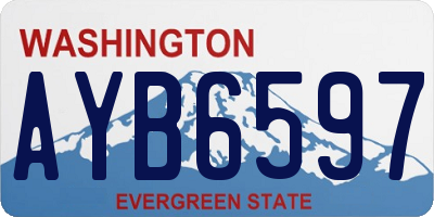 WA license plate AYB6597