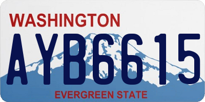 WA license plate AYB6615