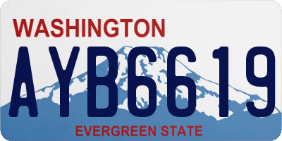WA license plate AYB6619