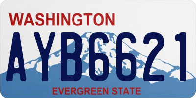 WA license plate AYB6621