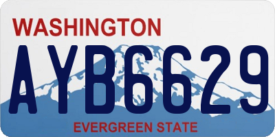 WA license plate AYB6629