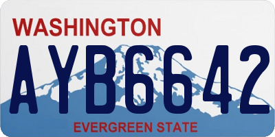WA license plate AYB6642