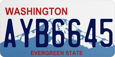 WA license plate AYB6645