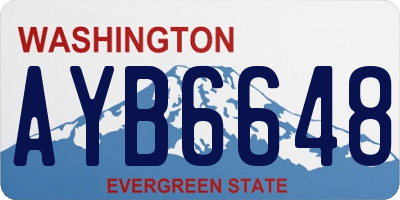 WA license plate AYB6648
