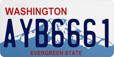 WA license plate AYB6661