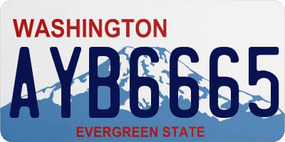 WA license plate AYB6665