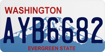 WA license plate AYB6682