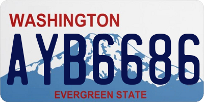 WA license plate AYB6686